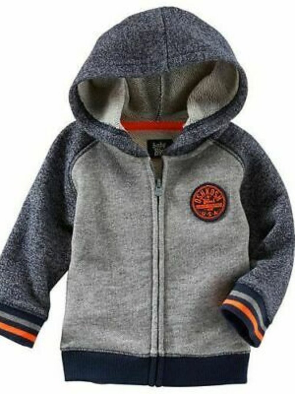 Oshkosh B'gosh Boy's Hoodie Jacket Zip Up Cotton Cardigan w/Pockets 12 Months